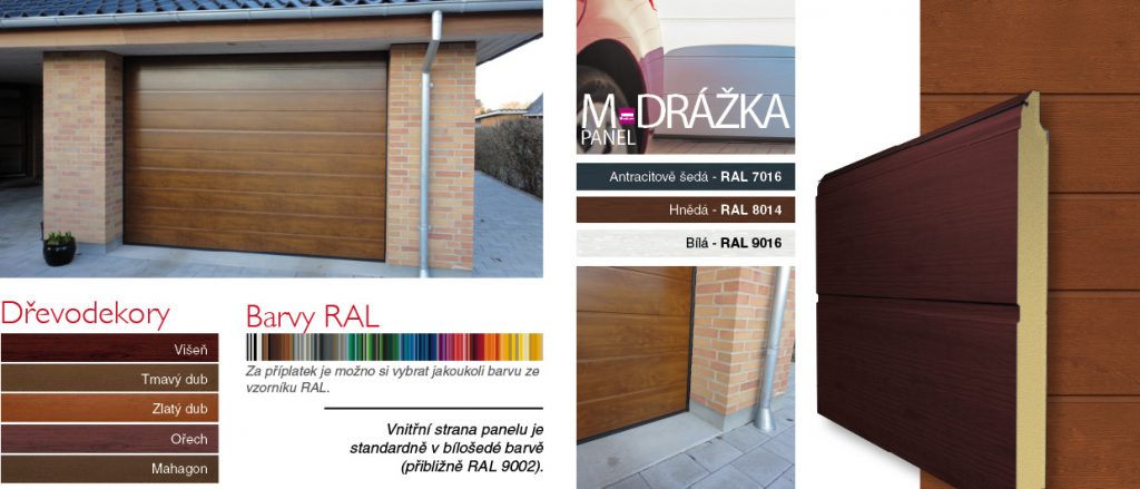 Sekčná garážová brána - DRÁŽKA M