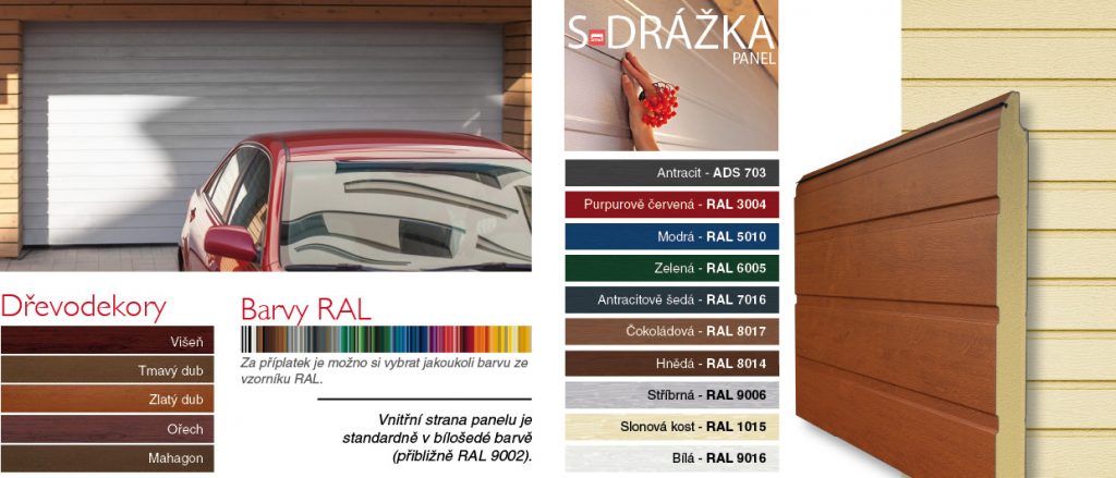 Sekčná garážová brána - DRÁŽKA S